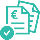 Financiële check icoon Financiële check icoon